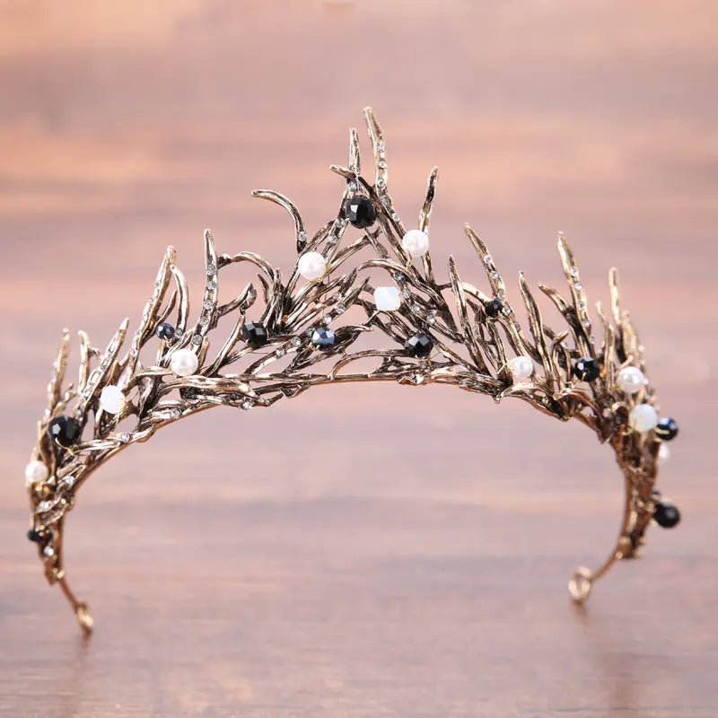 Crown Hairband with Crystal Accents