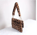 Plush Leopard Print Crossbody Bag