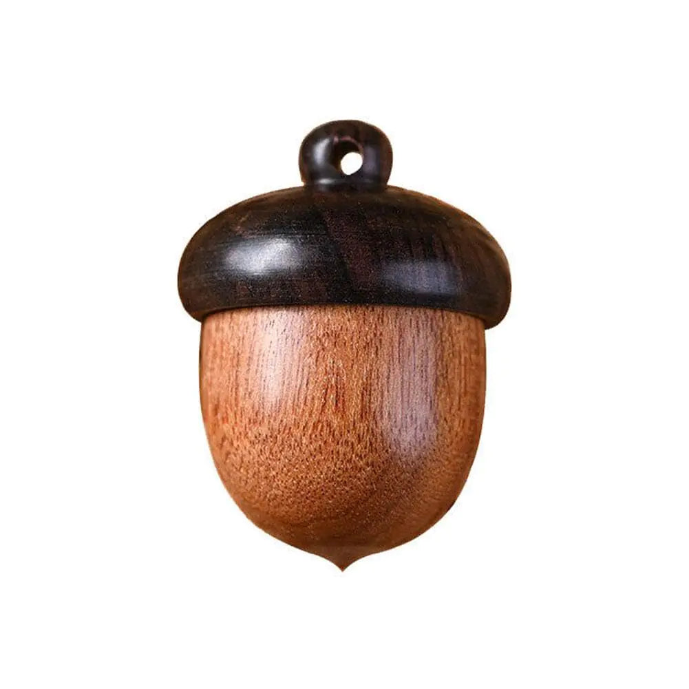 Wooden Travel Pill Case Wood Medicine Pill Box Acorn Shape Pill Organizers Wooden Pill Box Travel Pill Case Capsules Organizer Granule Storage Box Medicine Tablet Container