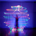 LED Glowing Rubber Balls - 9 Function Poi Dance Props