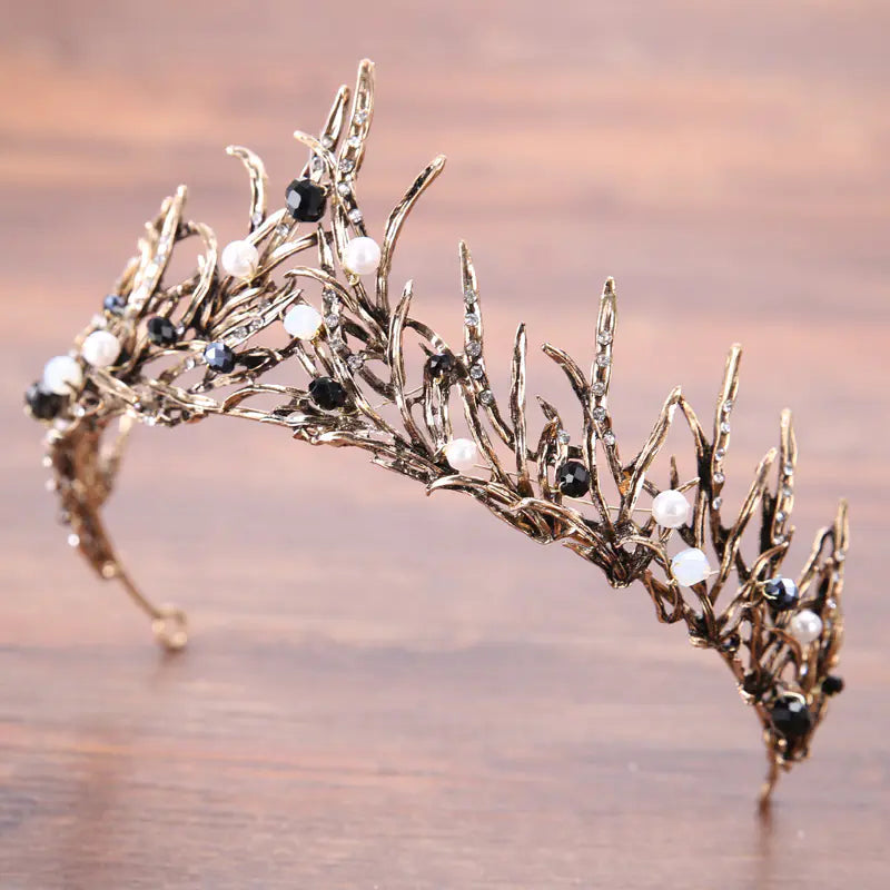 Crown Hairband with Crystal Accents