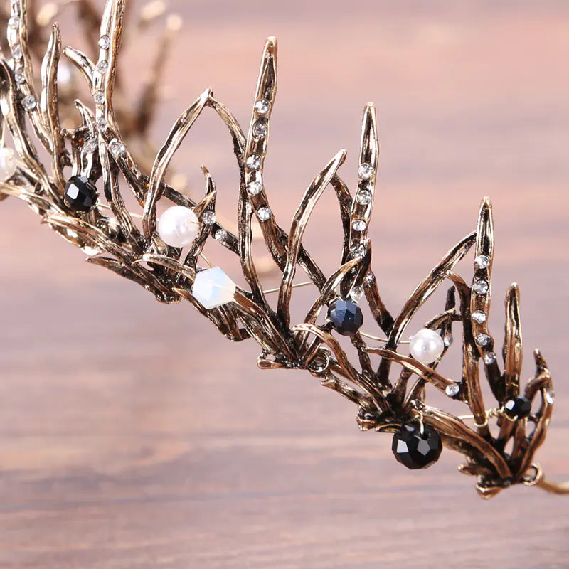 Crown Hairband with Crystal Accents